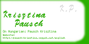 krisztina pausch business card